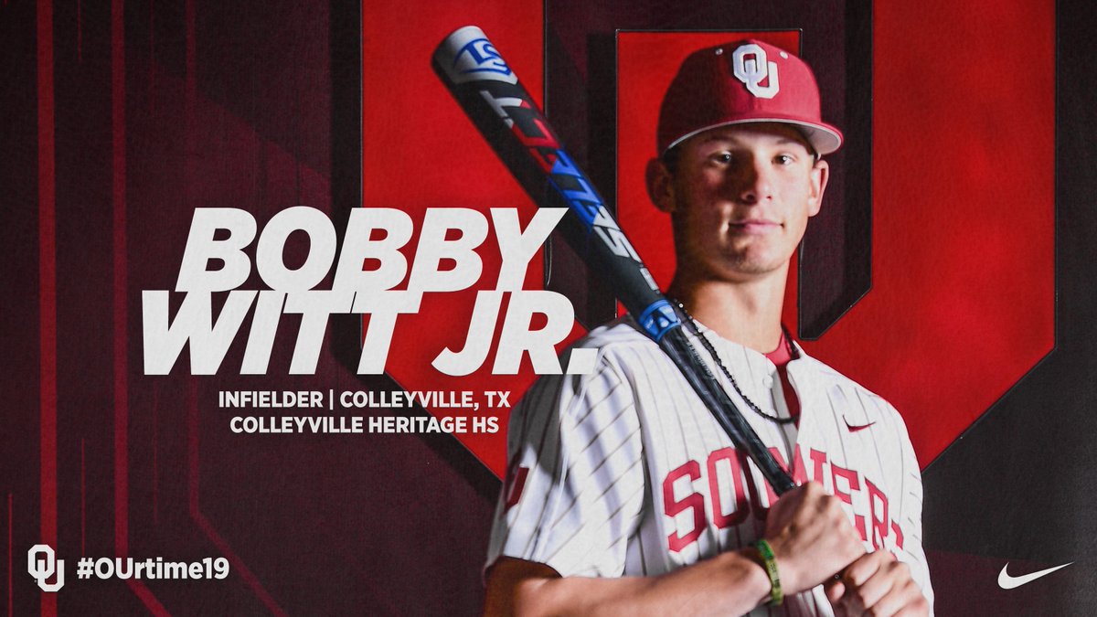 OU_Baseball's tweet image. The top-rated recruit in the nation, welcome to OU, Bobby Witt Jr.!

⚾ Infield
📍 Colleyville, Texas

#OUrtime19