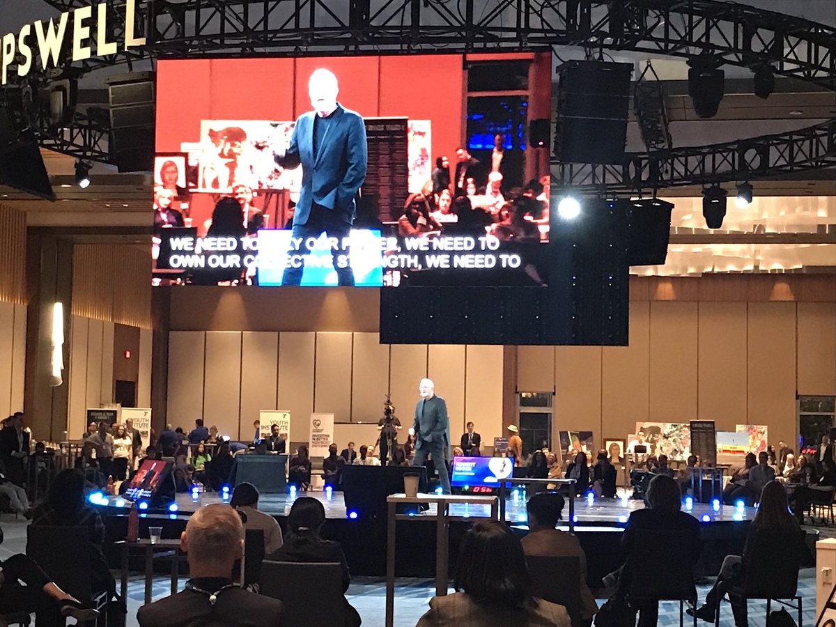 WID_org's tweet photo. @robertegger speaking on rallying the community and prioritizing inclusivity. #Upswell2018 Captions thanks to @jpmorgan @chase #conferenceaccess https://t.co/s7gZ1JMHum