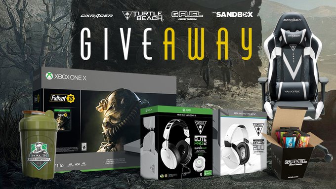 GFuelEnergy's tweet image. ☢️ #Fallout76 GIVEAWAY ALERT ☢️

With the help of our amazing friends from "The Sandbox", @TurtleBeach, and @DXRacer, we present to you this fabulous Vault Hunter Giveaway! Good luck!

"Like + RT + Click the link below to enter"

ENTER HERE: gfuel.ly/2ODRCnf 👈😎