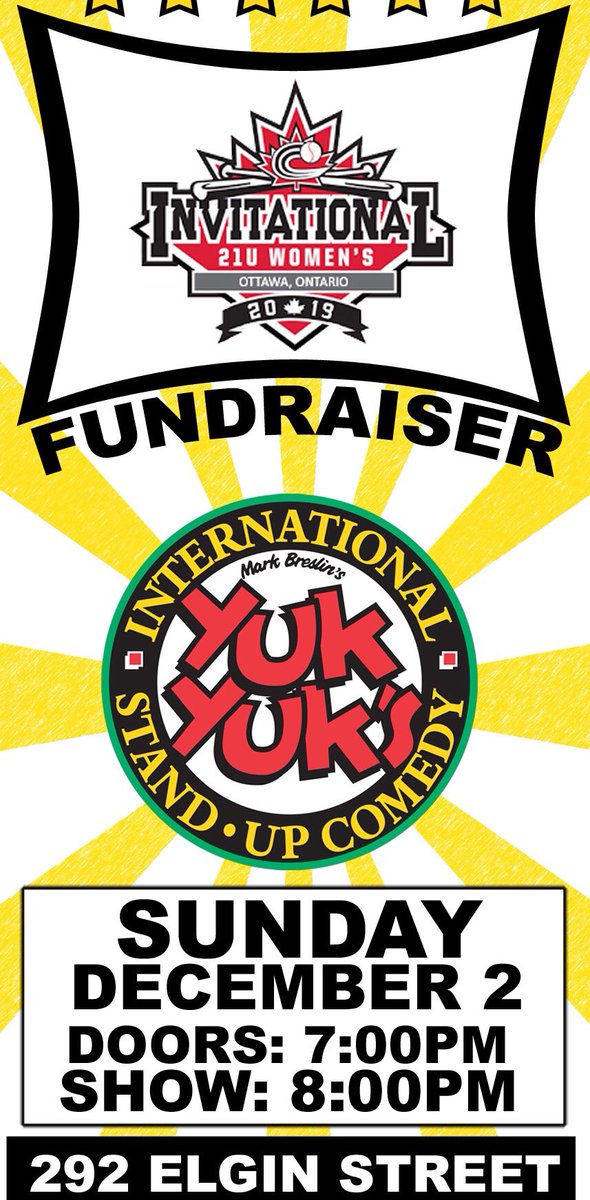 Come and support NCGB as we celebrate the announcement of our successful bid! Sunday December 2nd at 8pm at YukYuks. Ticket sales coming soon! Message us for details!