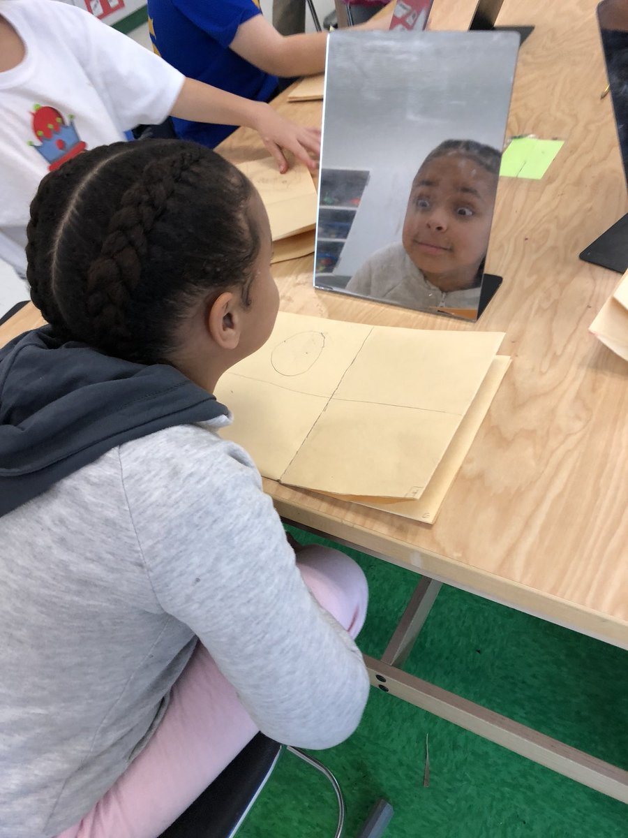 Jmschickel42's tweet photo. Serious #observe for details while #developskill at drawing self-portraits happened today in G3 @MsGardnerSLES @megunggoll art class! What do you notice about your facial expression & how it changes the details of your face? @StratfordLndgES https://t.co/9XyjW4oKqe