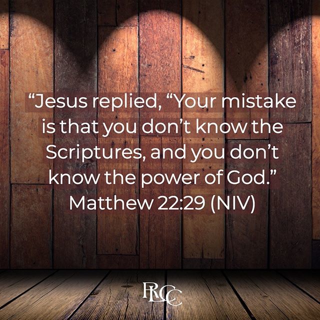 RLCCNanuet's tweet photo. #VOTD Jesus replied, “Your mistake is that you don’t know the Scriptures, and you don’t know the power of God.” Matthew 22:29 (NIV)
.
.
.
#RLCCNanuet #RLCCPoconos #GodisLove #GodLovesYou #Faith #FaithinGod #PraiseGod #JesusisLord #WordofGod #PowerofGod #… https://t.co/glaP26dZSk https://t.co/gh1BKBipaU