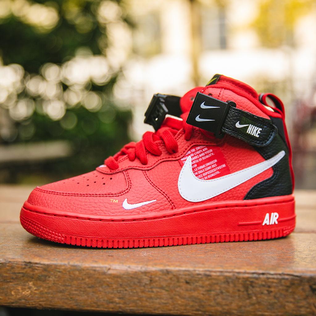 Kids Foot Locker on X: Make a statement in the Red #Nike Air Force 1 Mid  Utility. In stores and online now! >    / X