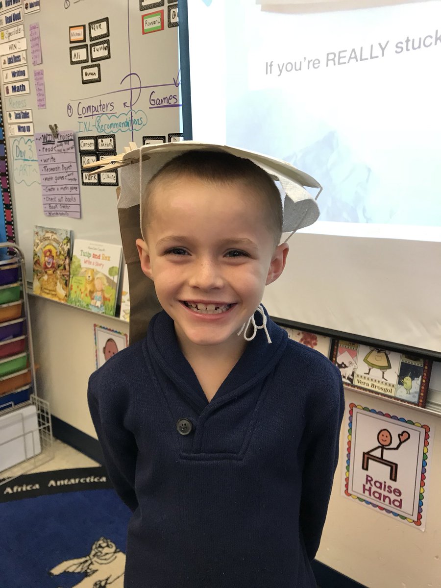 laurie_ringe's tweet photo. Our first Mystery Science lesson challenged students to create a hat that would protect them from the elements if they were stranded on a tropical island. #materialmagic #mysteryscience https://t.co/B66O9EYTVj