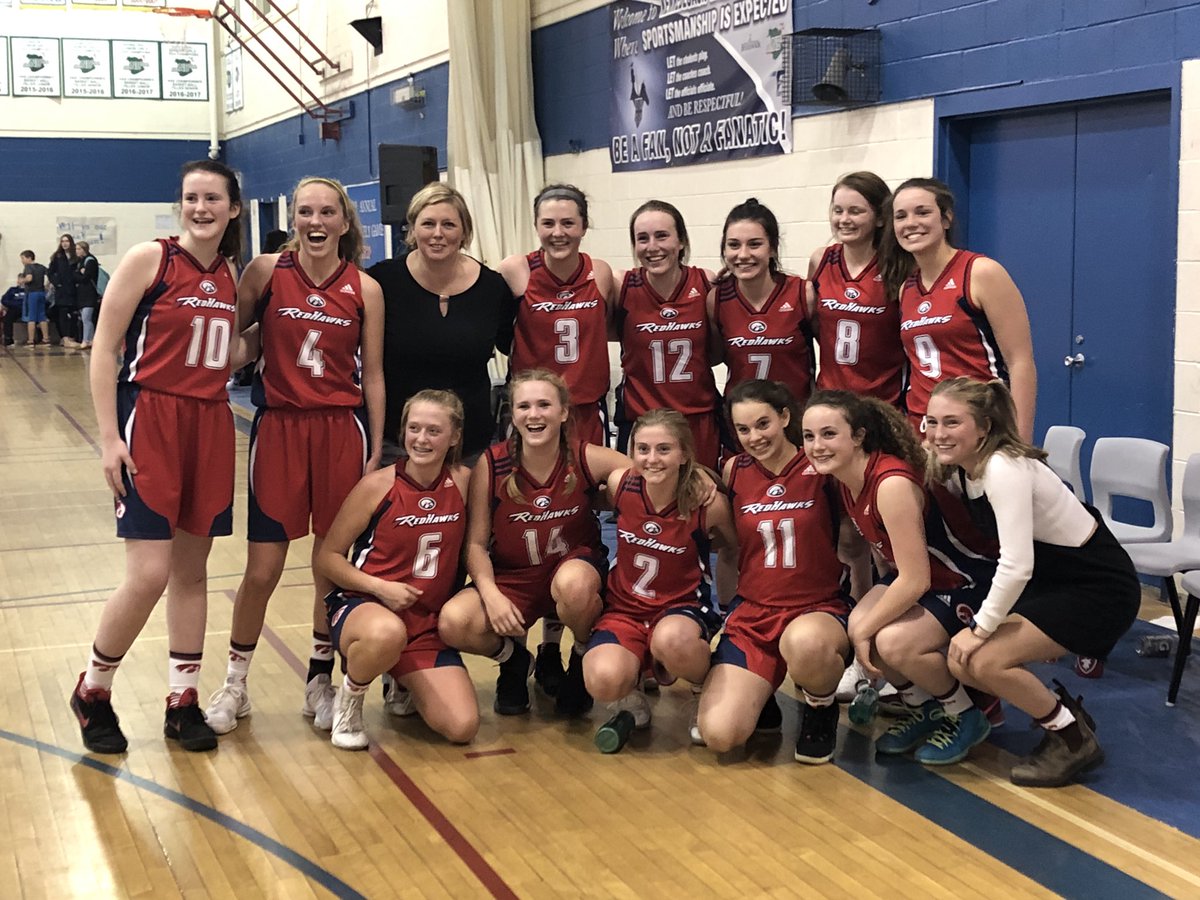 RothesayHigh's tweet photo. It’s a 67-52 win for the Red Hawks against @kvhigh at Rip Seely! CONGRATS, GIRLS! #redhawkpride https://t.co/46LYWTsevY