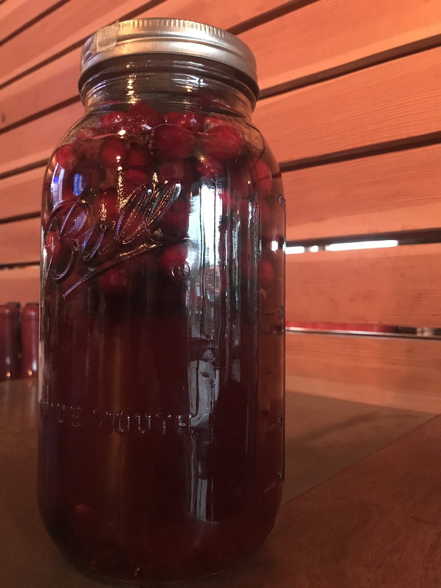 Any guesses on what our bar manager Sean is creating for the cocktail menu? <a href="/3sixtykitchen/">Three Sixty Kitchen</a> #fallcocktails #cranberryinfused #threesixtykitchen