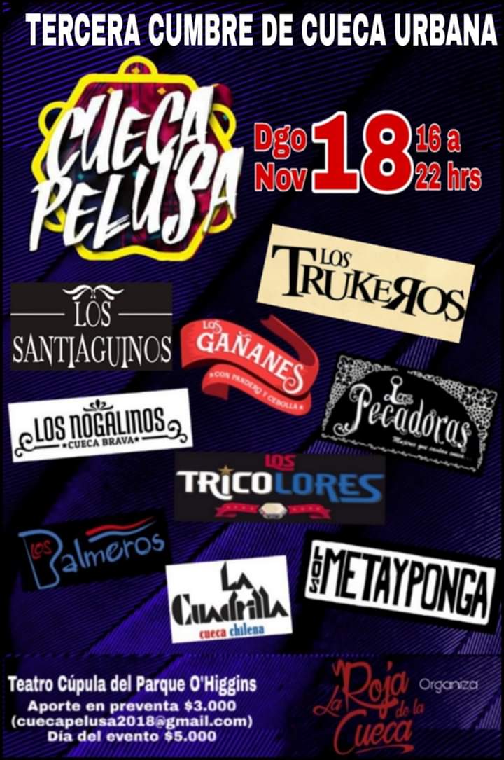 cueca_la's tweet photo. Imperdible!! Todos a la Cúpula teatro Parque O'Higgins #CuecaPelusa @cuecachilena @SCDChile @DonHestor @AlRitmoDel6X8 @SaludSeDtiembre @LuchoCastillo14 @LuchodeChile @jotaelegodoy @RadioActivaFm @SVeasMun @victorhugo1964 @DCuequero @ChileCuequero https://t.co/heAXByTIi9
