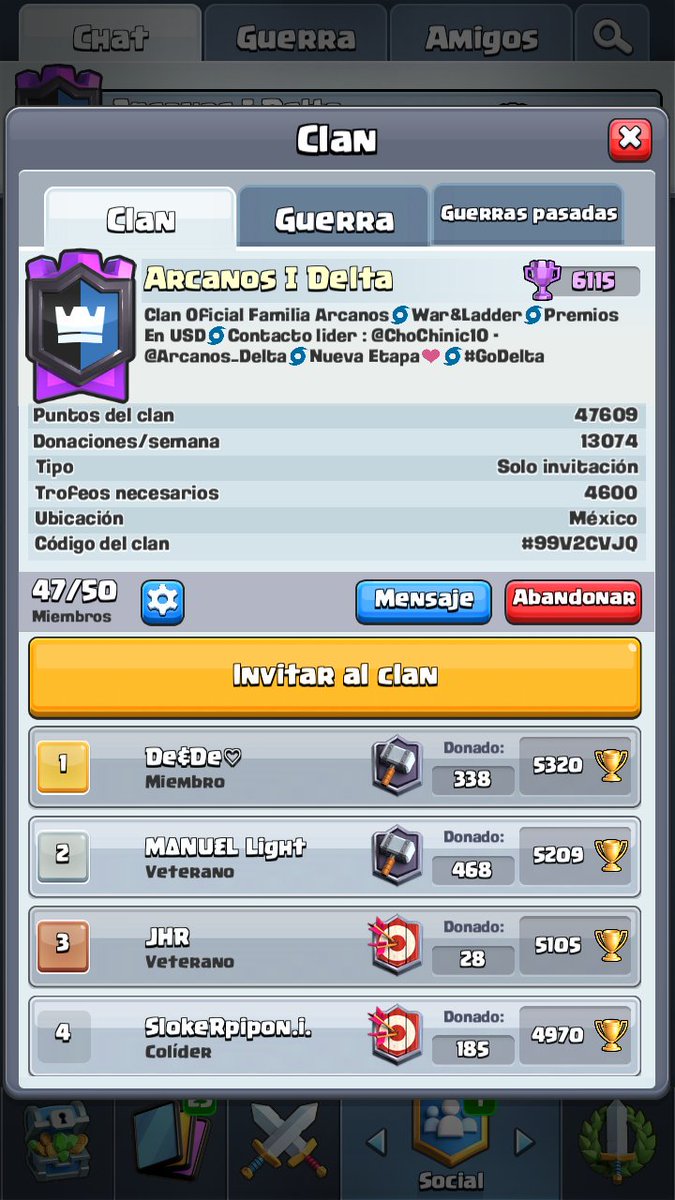 🌀NOTICIAS🌀
Buscamos jugadores ladder ⚡
🔷5200 record
🔷Fieles 
🔷Estar la mayor parte del tiempo en el clan 
🔷Buen Ambiente dentro del clan
⚡⚡25 USD EN PREMIOS⚡⚡
@mafertejeda17
@Arcanos_eSports 
<a href="/favilac_/">Fernando AC</a> 
MAS INFO MD🌀