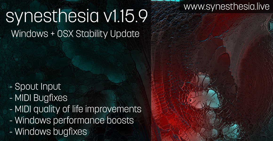v1.15.9 is out for both platforms now! Join us at the user group to learn more and stay up to date. facebook.com/groups/synesth…