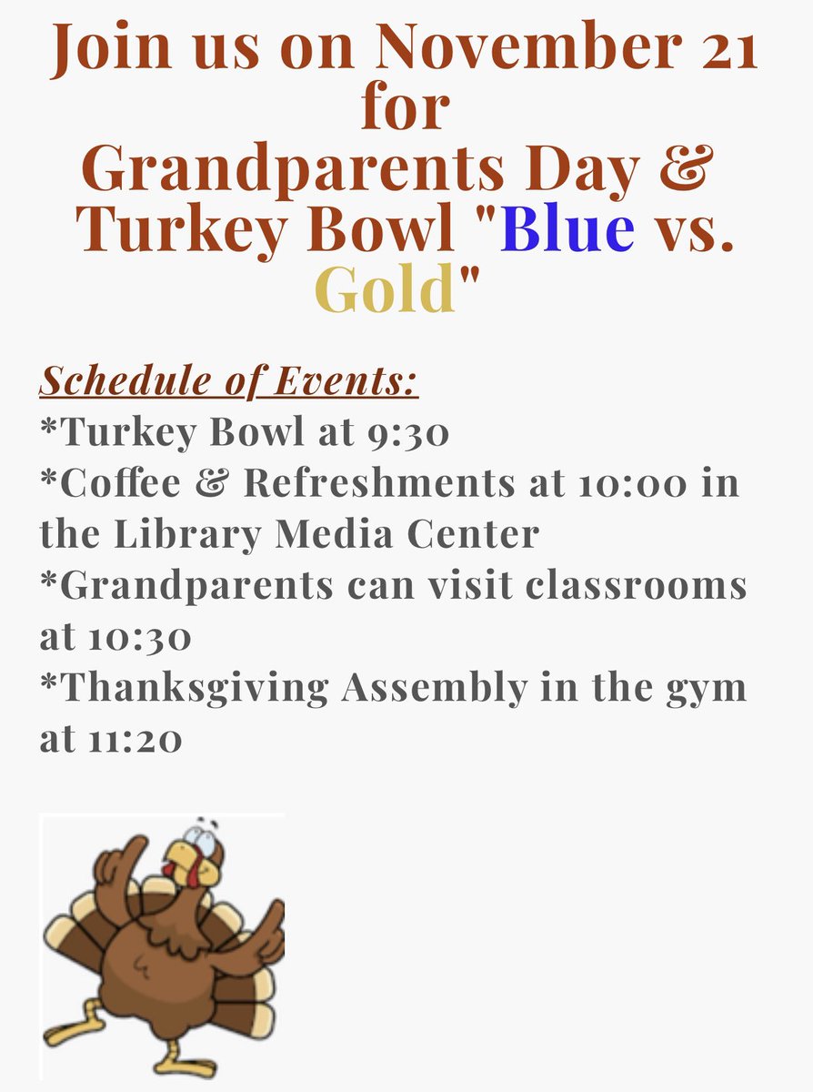 OLOL_7500Pearl's tweet photo. We can’t wait until Grandparents Day- Nov 21! Middle school football Blue vs. Gold! Alumni please join us!! #OLOLStrong https://t.co/PxdhUWE8aX