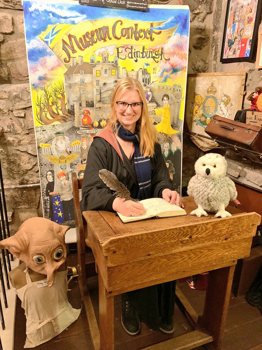 roboheartbeat's tweet photo. Here is the other photo I promised, in which I fulfill my dreams of being a Hogwarts student at Edinburgh's #MuseumContext! Or maybe I could be a professor now that I'm obviously a couple decades past that stage of life :) https://t.co/o2wntwTz4h