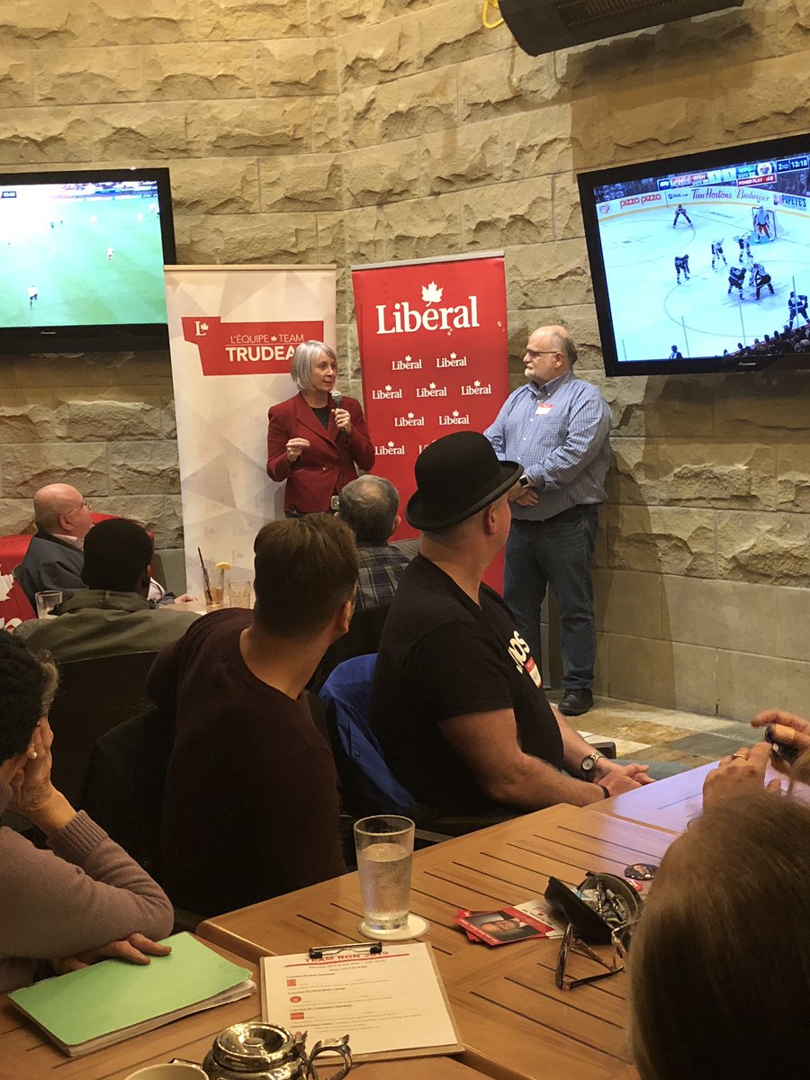 PattyHajdu's tweet photo. Huge thanks to @RonMcKinnonLib and the Coquitlam โ Port Coquitlam Liberals for the warm welcome this evening. #ThinkVictory #TeamTrudeau https://t.co/NO6kxR2JFE