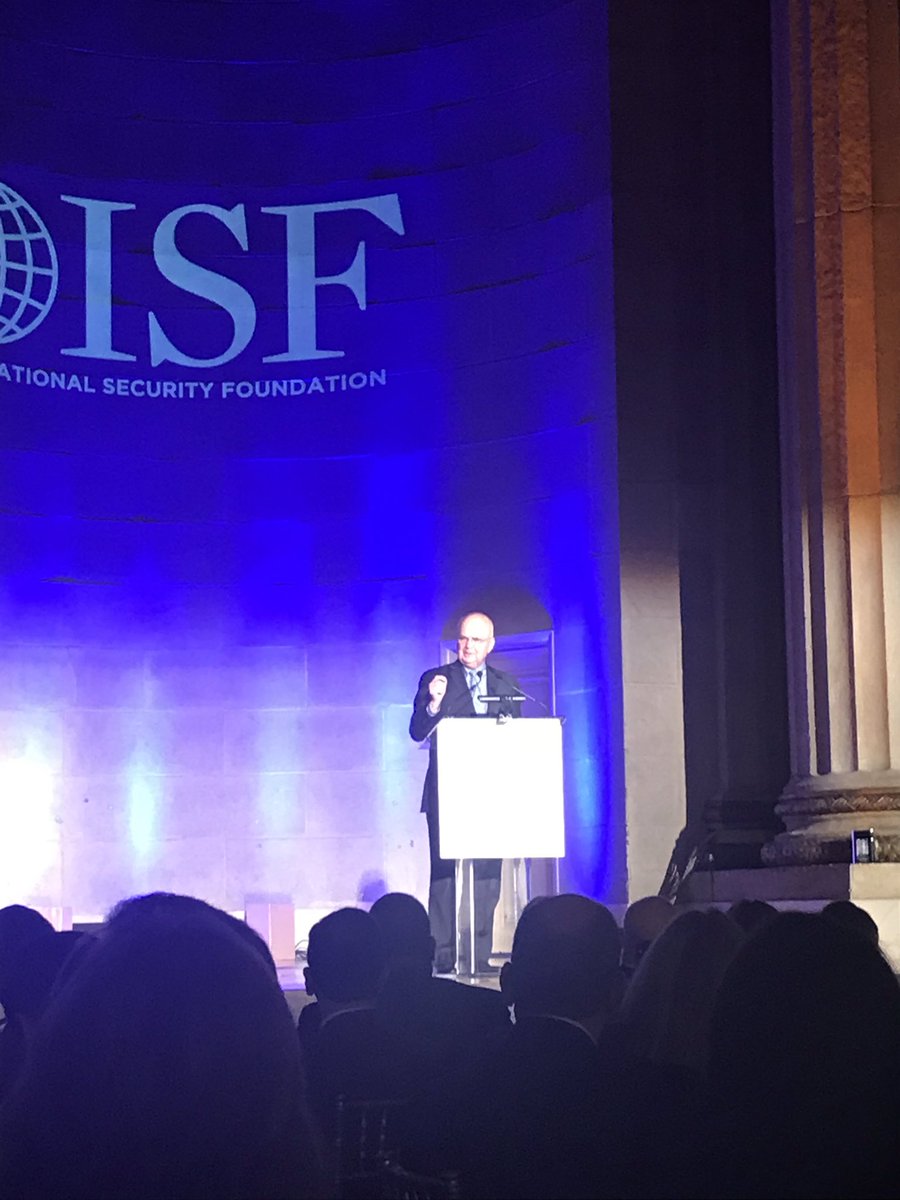 mikegips's tweet photo. Former CIA and NSA Director, Gen. Michael Hayden: I’ve seen the world security situation more dangerous (Cuban Missile Crisis) but never more complicated or immediate. #isfdinner https://t.co/h6wQCaPHKR