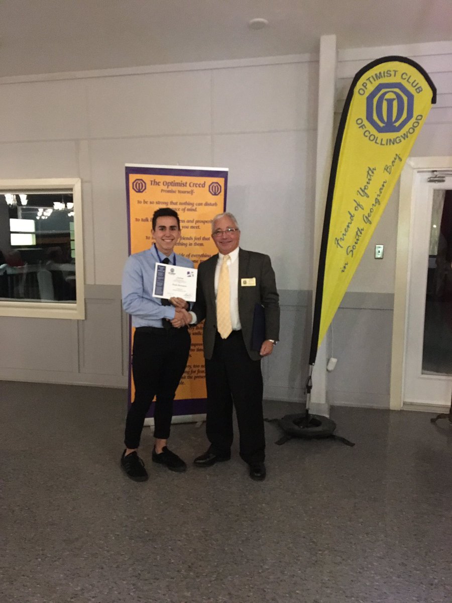 GuidanceCCI's tweet photo. Noah Reisman and Rachel Stinson represented CCI proudly tonight at the Collingwood Youth Optimist Awards. Congratulations to the both of you on all of your achievements. @CCI_SCDSB https://t.co/uBFWGLtXOz