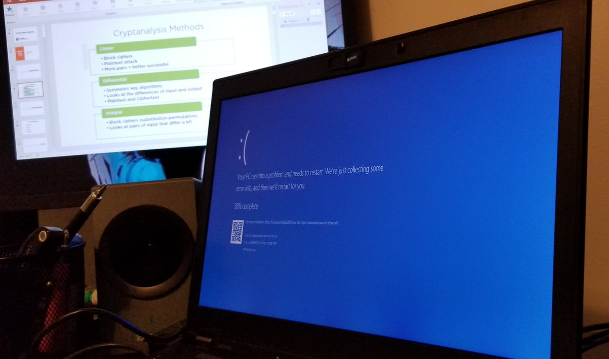 dalemeredith's tweet photo. Well that's one way of ruining a night's work! Working on a new course course for @pluralsight on #EthicalHacking: #Cryptopraphy... Grrrrrrr https://t.co/kZqjZjAinQ
