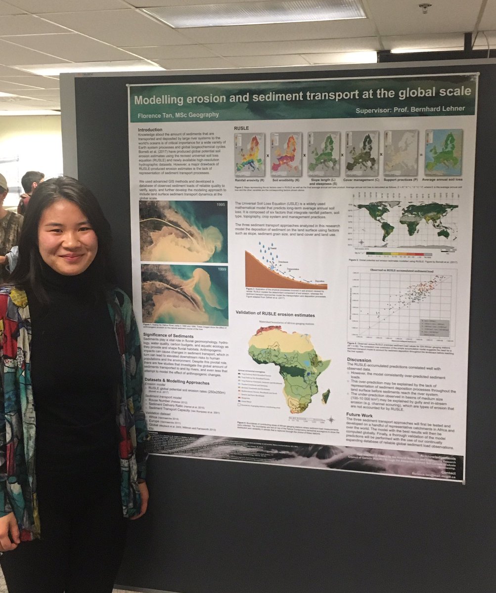 turbulentflo's tweet photo. So happy to have received 1st prize at the #GISDay poster competition today! Thanks @GIC_McGill ! #HydroLAB https://t.co/q5zvrtgL9s