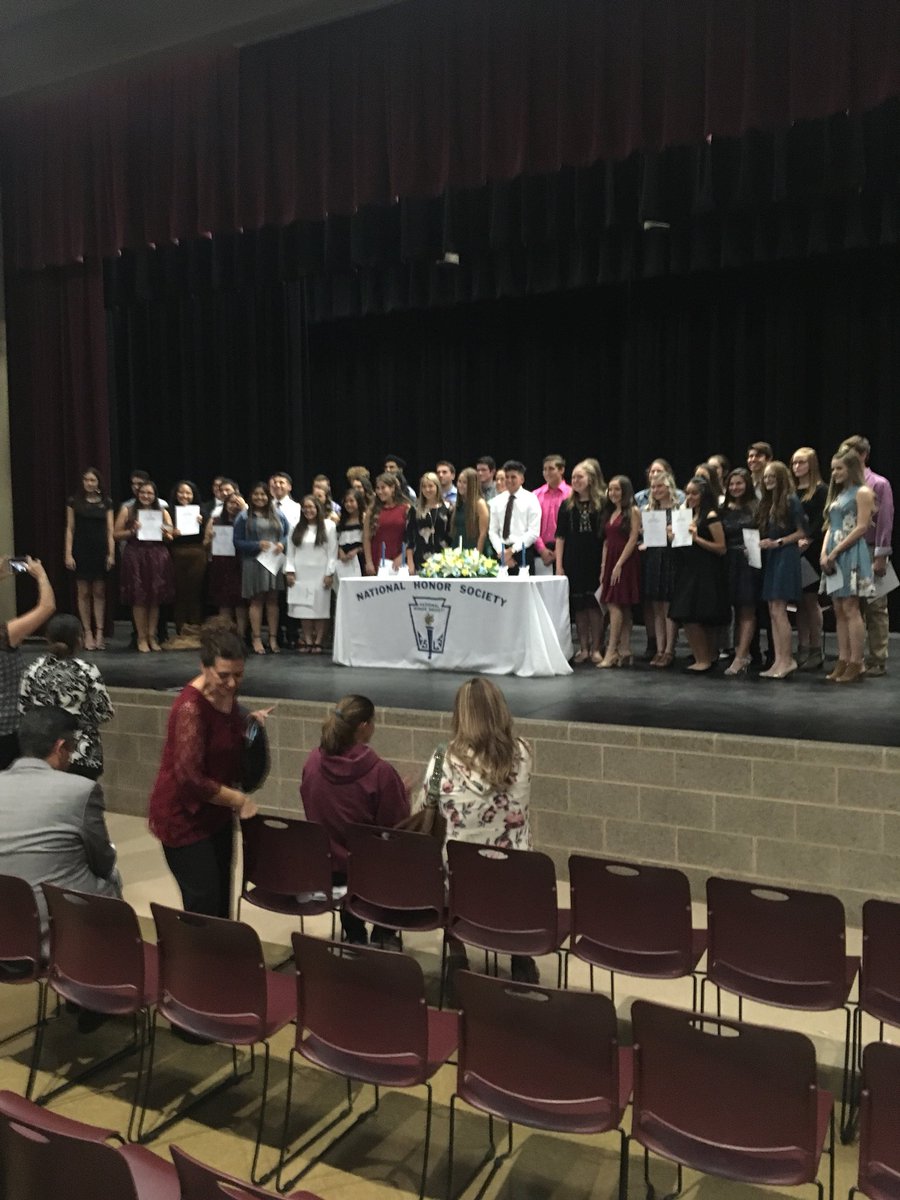 NHS Induction Ceremony tonight. Very proud of these students! Great students! Lots of extracurricular involvement! Lots of support from their home! Work Well Done by all👏👏👏