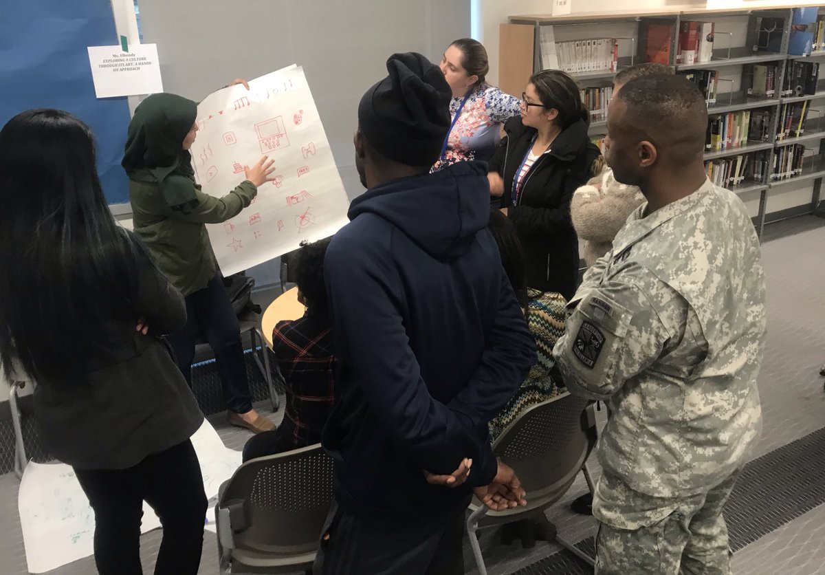 RooseveltHSDC's tweet photo. Some of our educators shared what they learned at #GlobalEdCon18 while others spoke about the amazing work happening in their Making Across Curriculum group! @DCGlobalEd @ProjectZeroHGSE #IEW2018 https://t.co/prrtq26S3N
