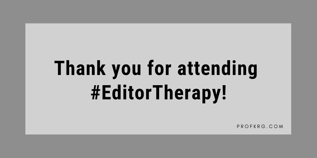 profkrg's tweet photo. Thank you so much for attending. I appreciate @tweetinginla, @ChannaSteinmetz, @madeleinecarr23, @aratells, and @kayiu_wong from @PeppGraphic being with us tonight. I know you're tired and stressed. I appreciate you taking the time to share your experiences. #EditorTherapy https://t.co/L5ihTiAwDH