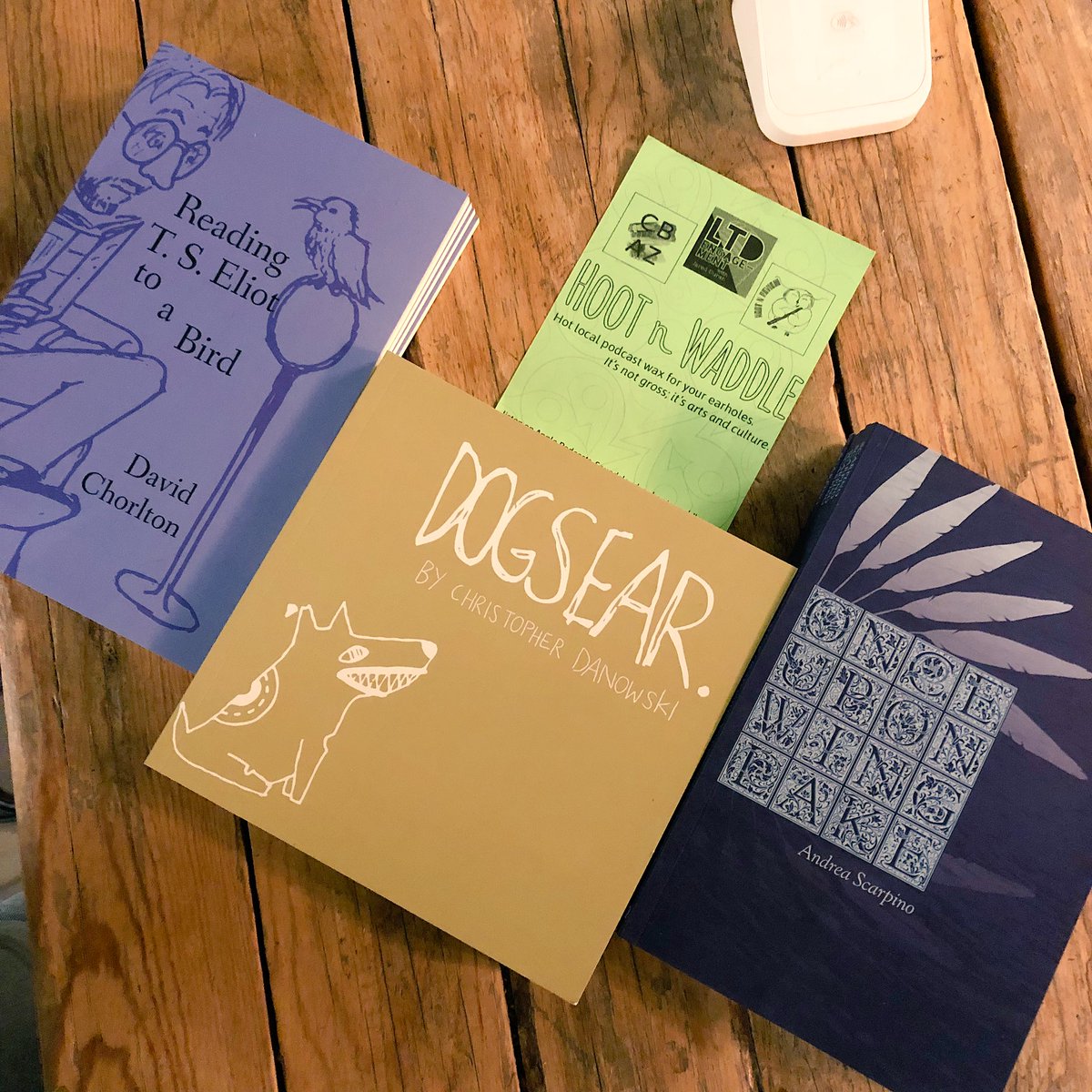 chatterboxaz's tweet photo. Like listening to #Chatterpod? Check out more great content from our friends at @hootnwaddle! 📚🦉🎧 
https://t.co/wzYKPpY5SR https://t.co/ezmnTPwh9J
