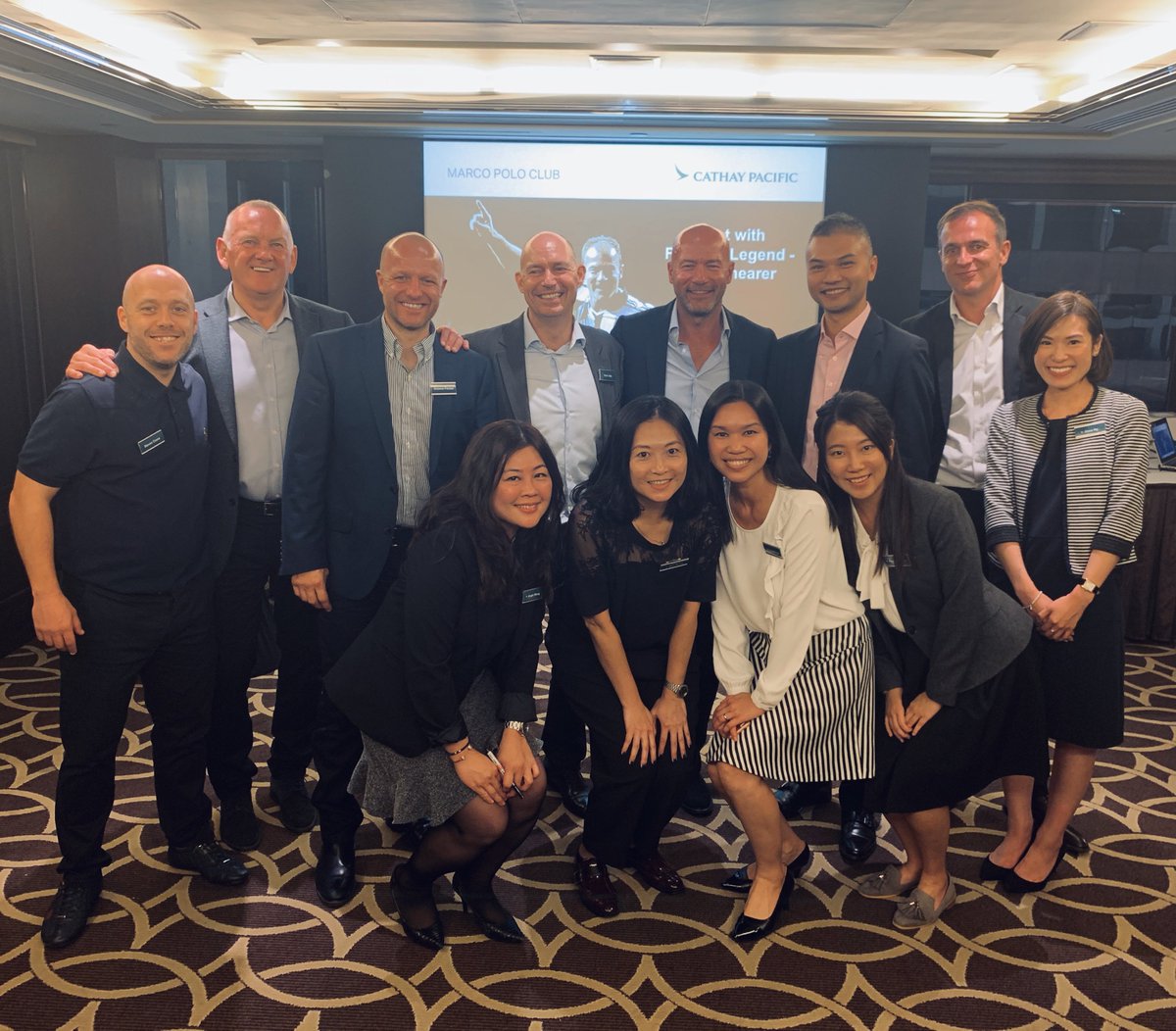 WBCHK's tweet photo. What would a night be without Alan Shearer? Thank you to marcoclub for arranging a wonderful evening!
..
..
#cathaypacific #marcopoloclub #mpcperks #wallsendboysclubhk #morethanfootball #alanshearer #shearer #wallsendboysclub https://t.co/aoDFRpYkB9
