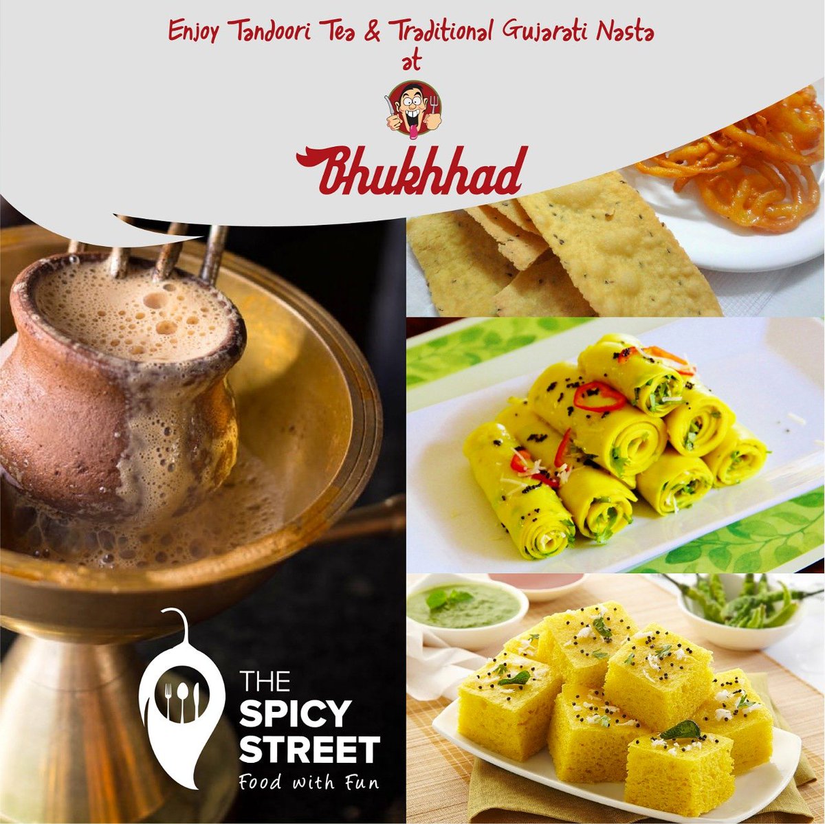 Do you love Khaman & Dhokla?
Try our Traditional & Gujarati Nasta at The Spicy Street available at Bhukhhad !!
.
.
#chai #tandoorichai #khaman #dhokla #gujaratithali #gujaratifood #gujaratinasto #punjabifood #pakkogujarati #foodpics #foodcourt #foodtruck #foods #foodstagram