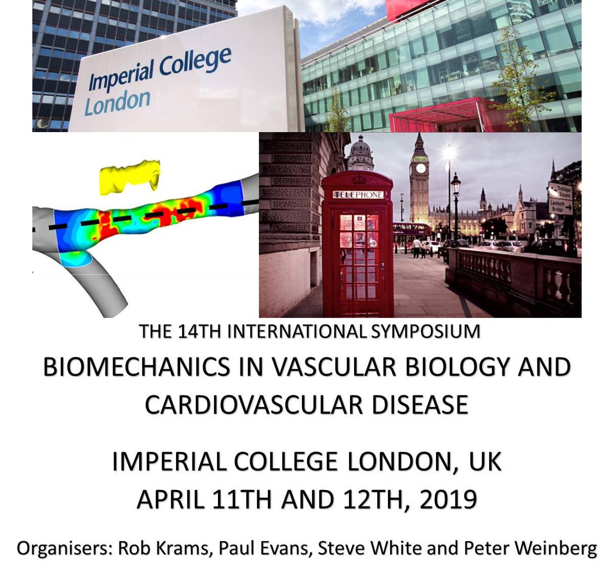 Save the Date - Biomechanics in Vascular Biology - 11th and 12th April 2019 in London