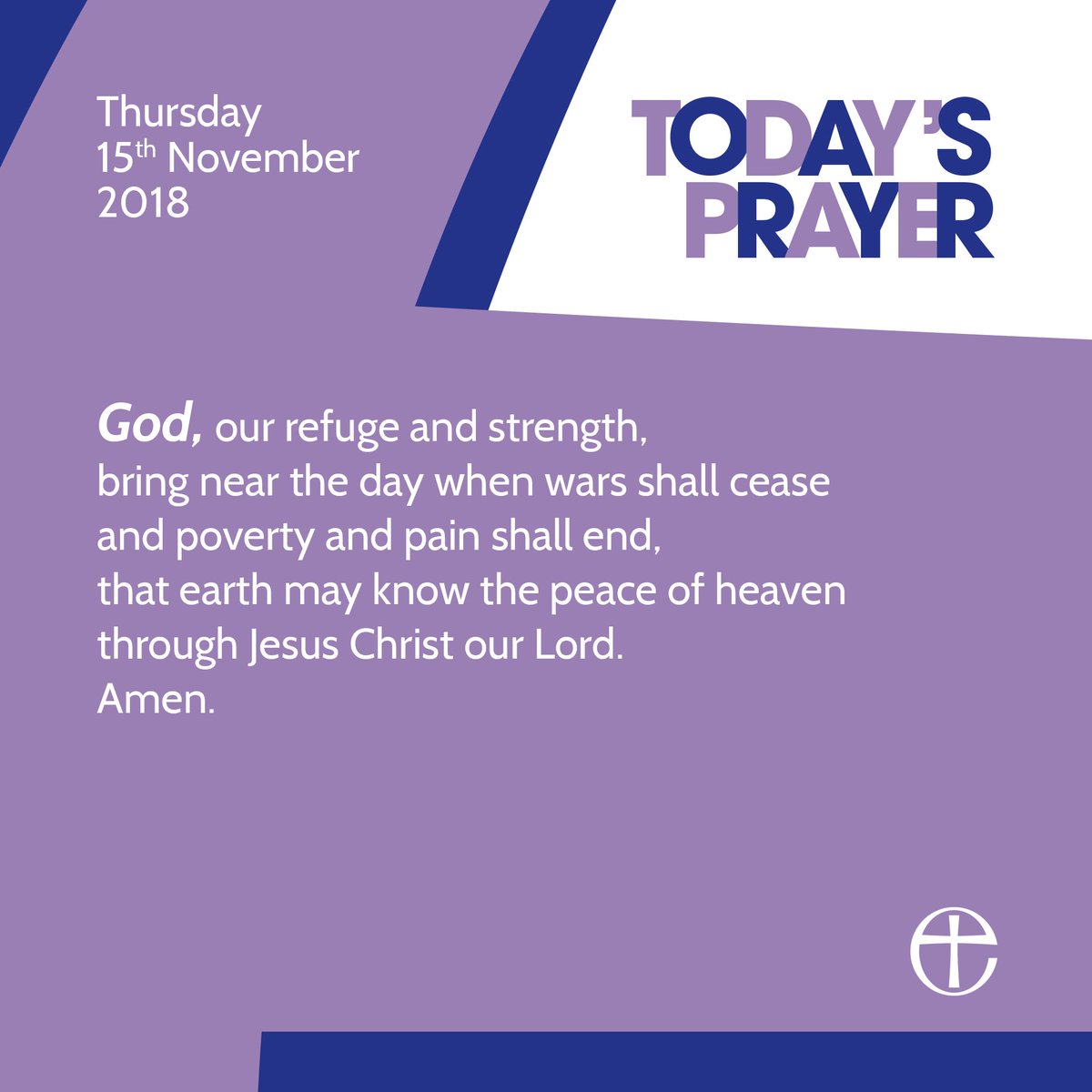 Here is today’s prayer from the Church of England. You can access text and audio versions through our website: bit.ly/2lUuaWY
