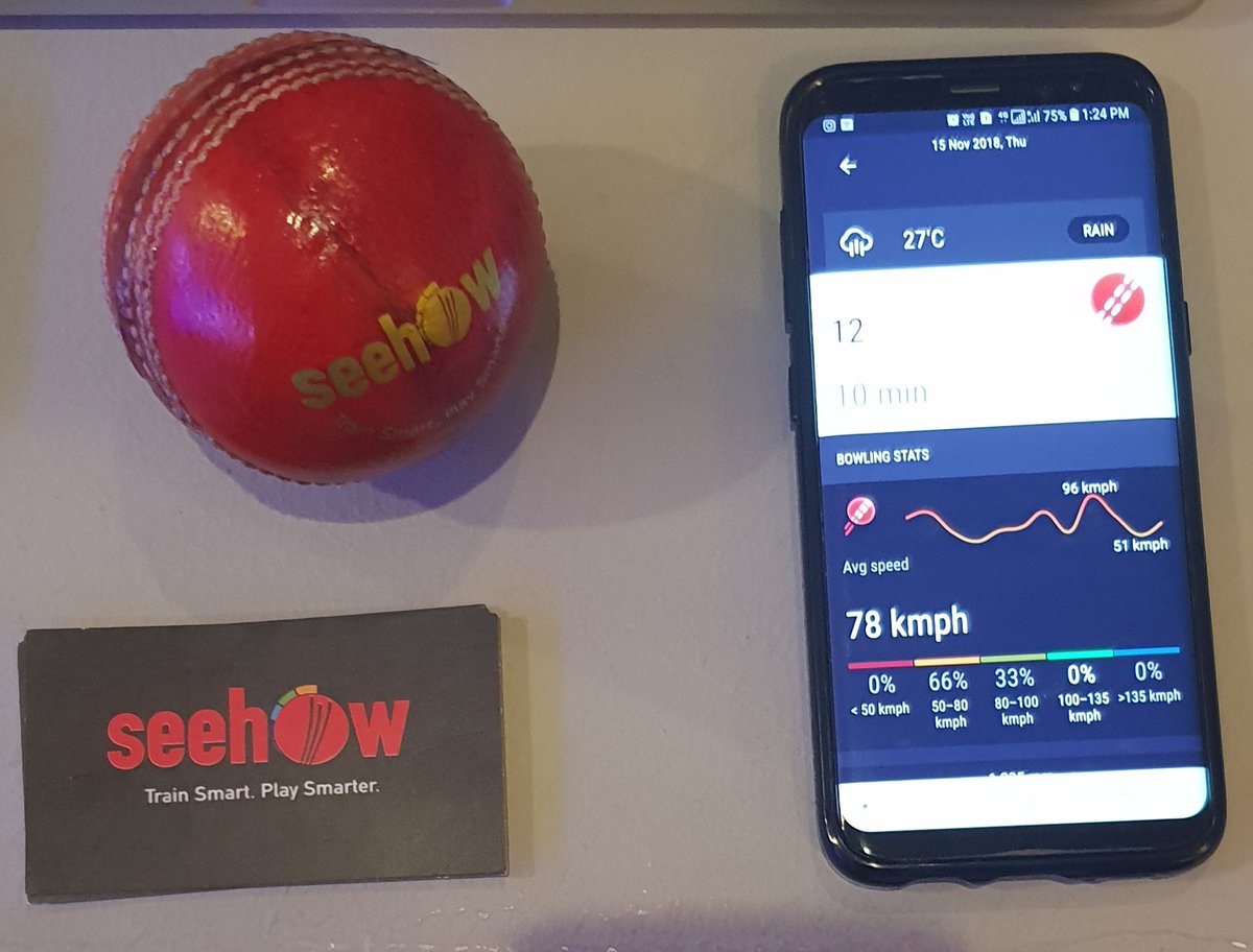 NasscomEvents's tweet photo. @seehowhq took innovation and design to something new : cricket balls! With a sensor inside the ball, know the speed at which it was bowled, rotation etc. all through the connected app on your phones! #nasscomES https://t.co/xN3iaUy4yE https://t.co/SkGkTAUITq