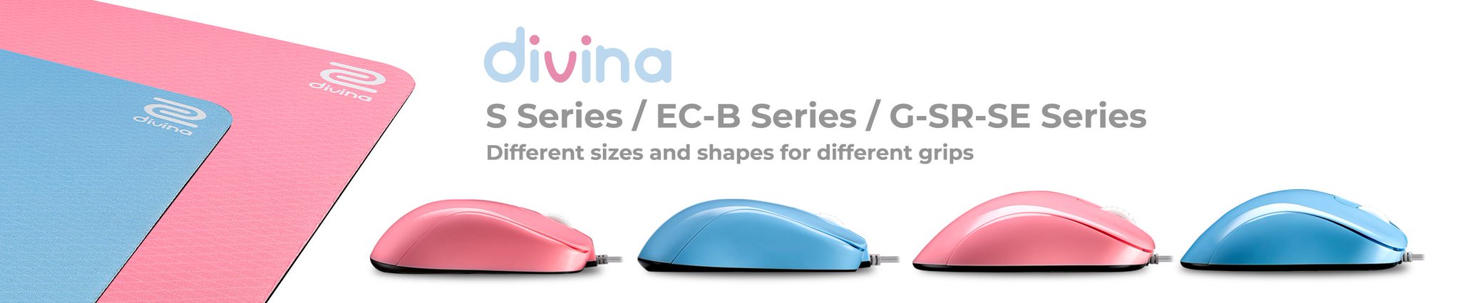 Zowie Divina Introducing The Zowie Divina Line Up In Pink And Blue The New S Series And Classic Ec B Series Both With Glossy Coating And Also The G Sr Se Mousepad T Co Wnonv7bdxo