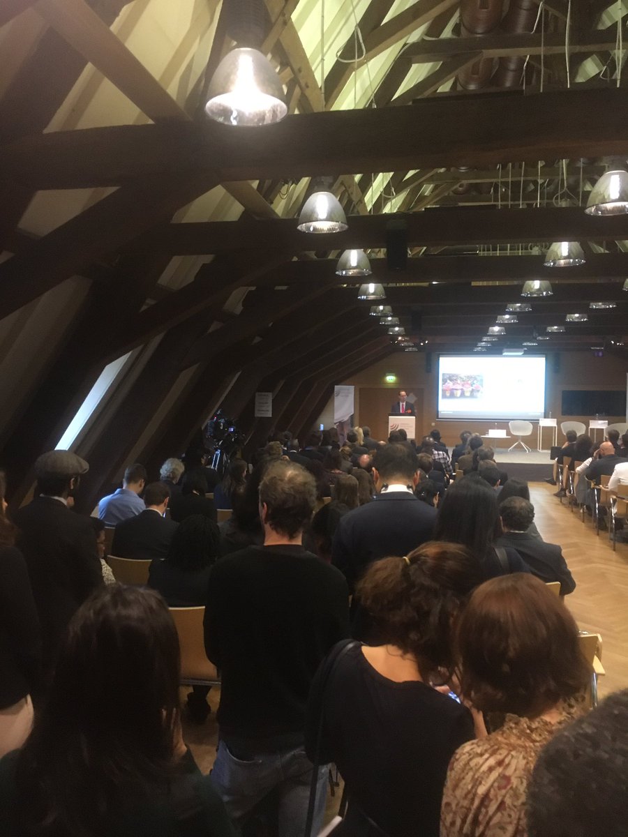 Huge crowd barely fitting the room at #emw2018 opening panel. Looking forward to exciting discussions and panels! #pces #digitaltransformation