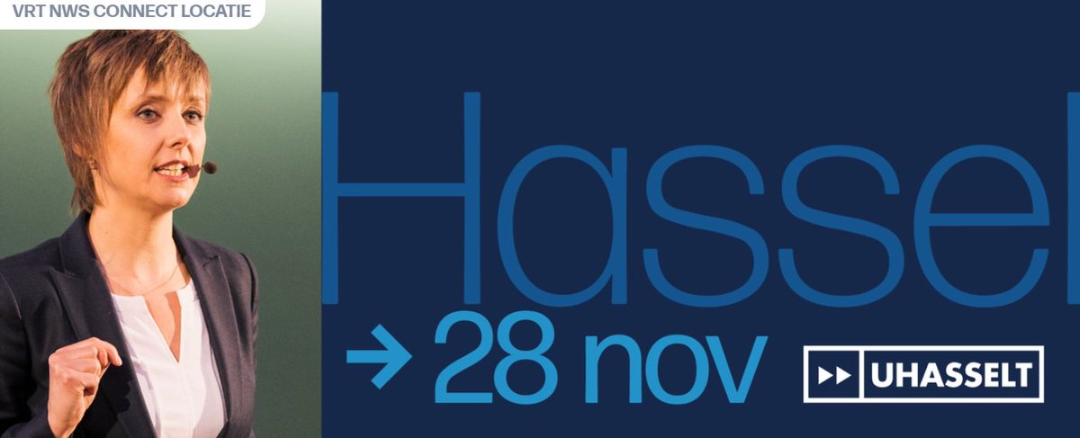 uhasselt's tweet photo. .@vrtnws brengt je dichter bij het nieuws met VRT Connect op 28/11. Zijn aanwezig: @RudiVranckx, Ivan De Vadder (@vadderiVRT), @WimDeVilder, Phara de Aguirre en nog vele anderen! Opbrengst gaat integraal naar goede doelen! Wil jij erbij zijn? Klik hier: https://t.co/ddg6vJ6qWf https://t.co/7OG9F9QAs1