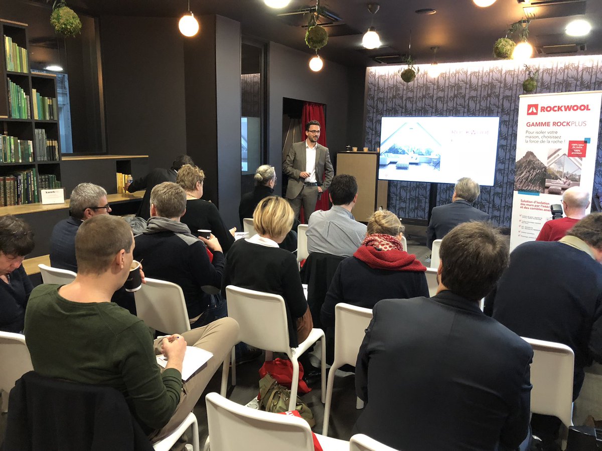 ROCKWOOL_France's tweet photo. Notre conférence de presse vient de commencer #ROCKPLUS #ROCKWOOL avec notre Dir Marketing Matthieu Biens https://t.co/oXie9ZKrht