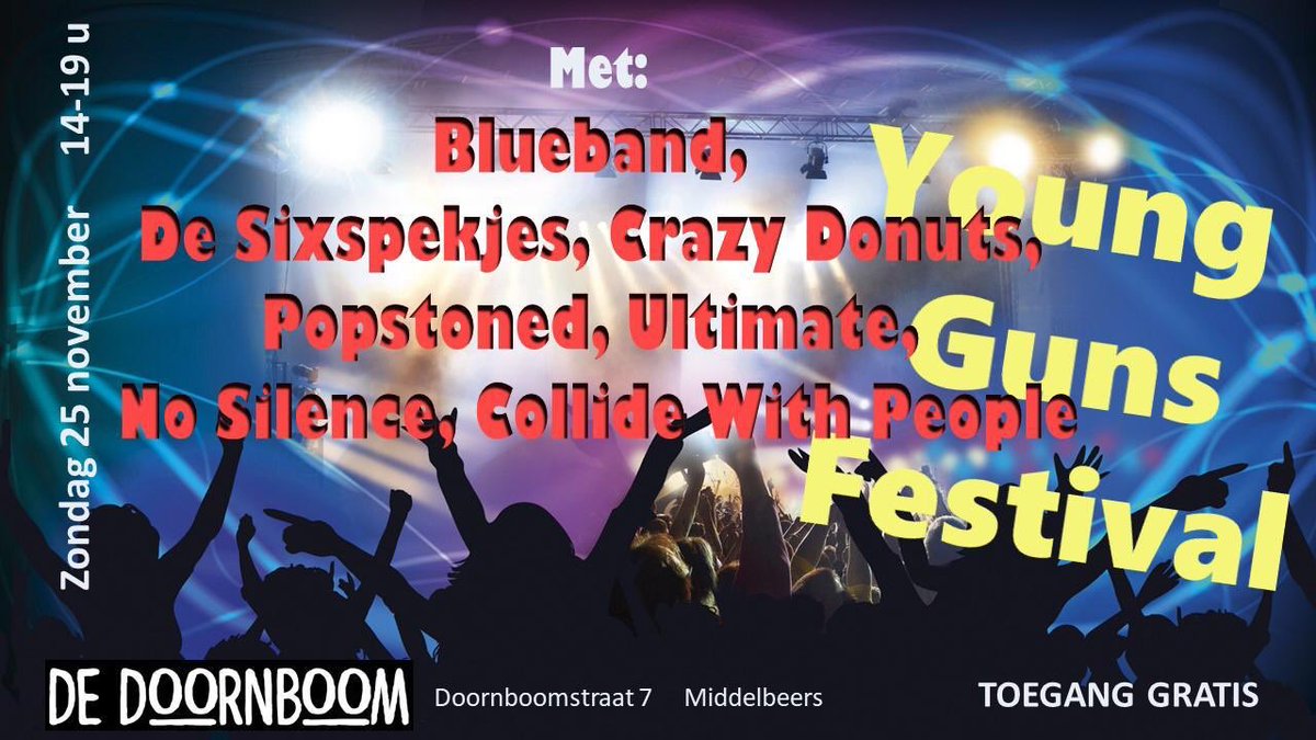DeDoornboom's tweet photo. Volgende week zondagmiddag (14-19) diverse optredens van ‘Young Guns’ uit de regio in Café de Doornboom. Gratis toegang. https://t.co/Wn0sFDsnhB