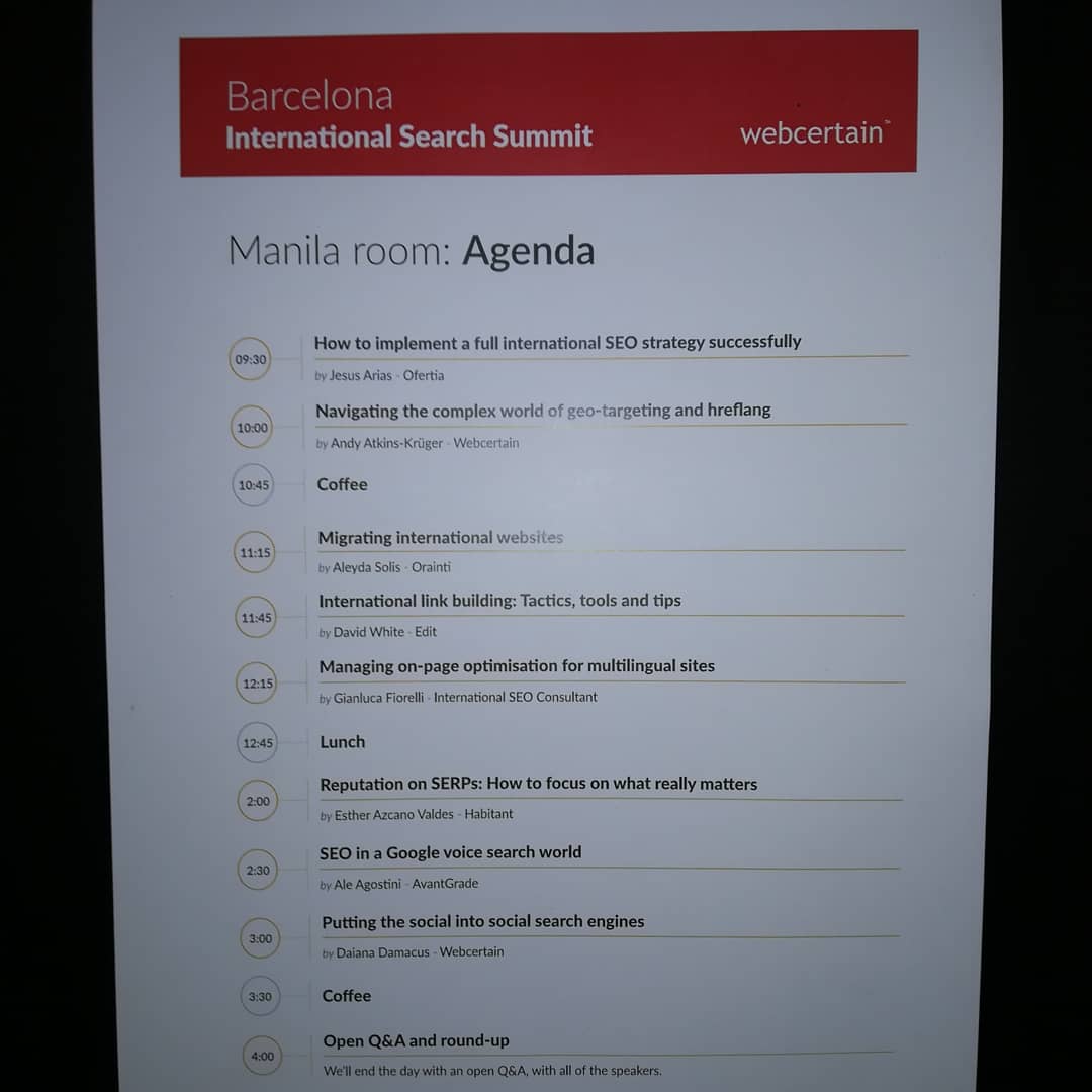 Txuz_Arias's tweet photo. I'm honored to open the International Search Summit today #Webcertain #SEO #Barcelona https://t.co/SlTSxWU8Ax