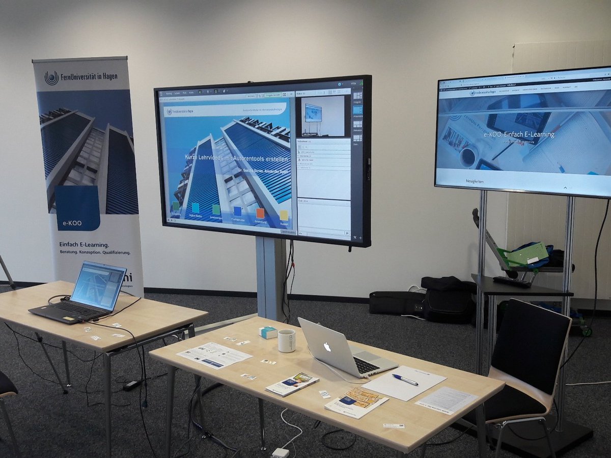 laynecom's tweet photo. Der Stand ist fertig, wir freuen uns auf einen spannenden Austausch. #mld18 #ekoo @fernunihagen https://t.co/8MApT5QCut