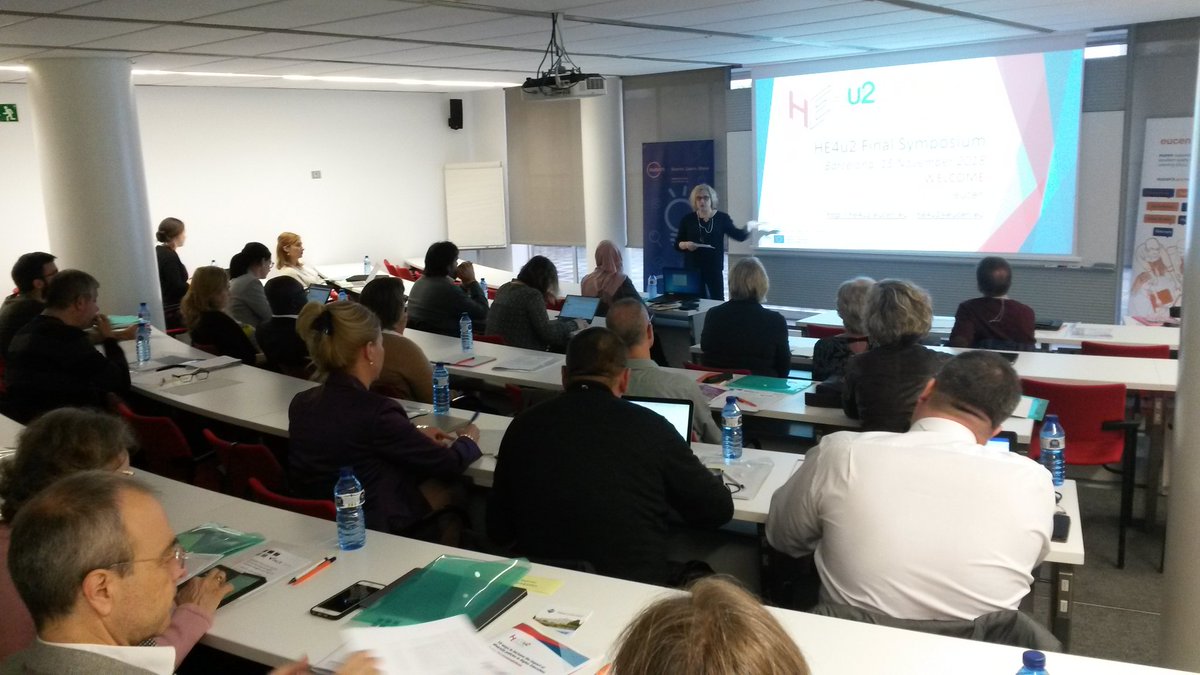 eucen's tweet photo. @eucen #HE4u2 final symposium is kicking off! Welcome to Barcelona to discuss how to better integrate #culturaldiversity in #HigherEducation https://t.co/FKKncikkQf