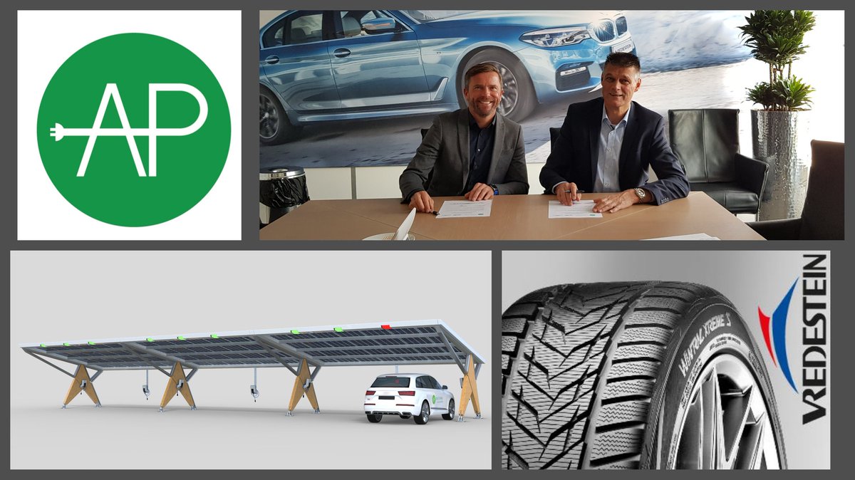 AmperaPark's tweet photo. @AmperaPark signs contract with @Vredestein for #solarenergy project on car park together with @UTwente @LithiumWerks and @MENNEKES_tweets https://t.co/AYacVMYiRl