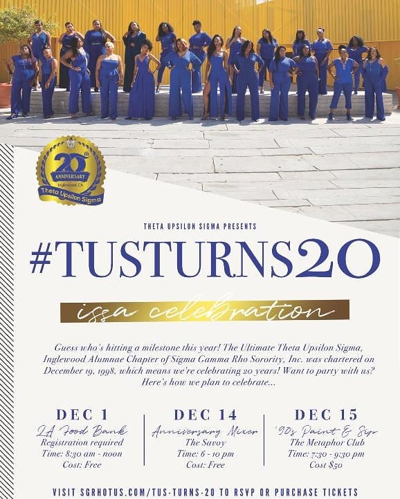 sgrhotus's tweet photo. Founders' Day may be over, but we plan to turn up for the rest of the year! TUS turns 20 on Dec. 19, and we've got some events planned to celebrate. Come kick it w/ (T)US: https://t.co/S3lEoBJTjT 

#sgrho #RHOvember https://t.co/cnp3A0rFe6