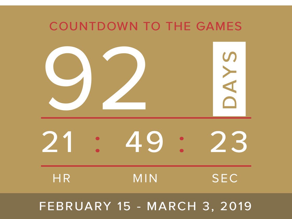 countdown is on!! 3 more months until the Winter Games begin! #KNSS250
