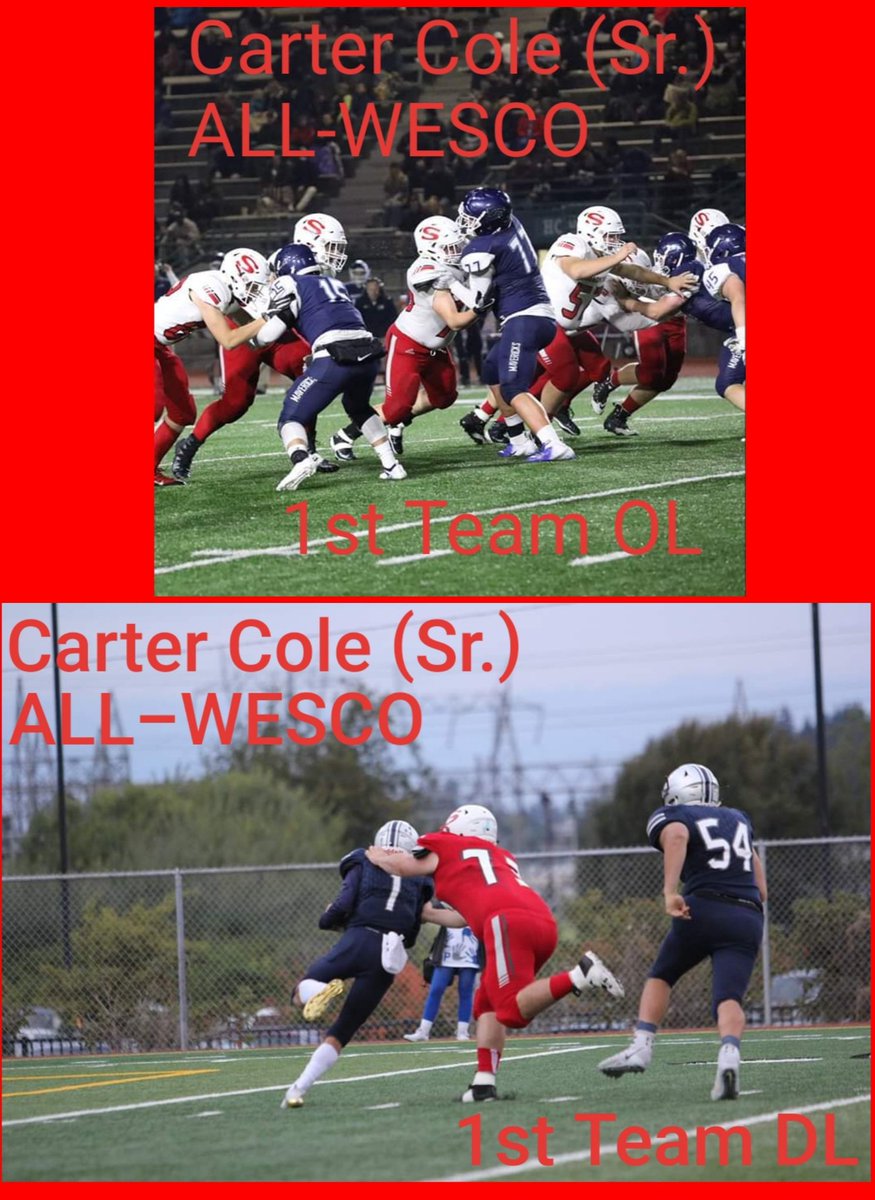 ZeyShane's tweet photo. @SnohoFootball congrats to @carter_crusher for being selected to the ALL-WESCO 1st Team on both the Offensive &amp; Defensive Lines. https://t.co/R0TEWWIOBw