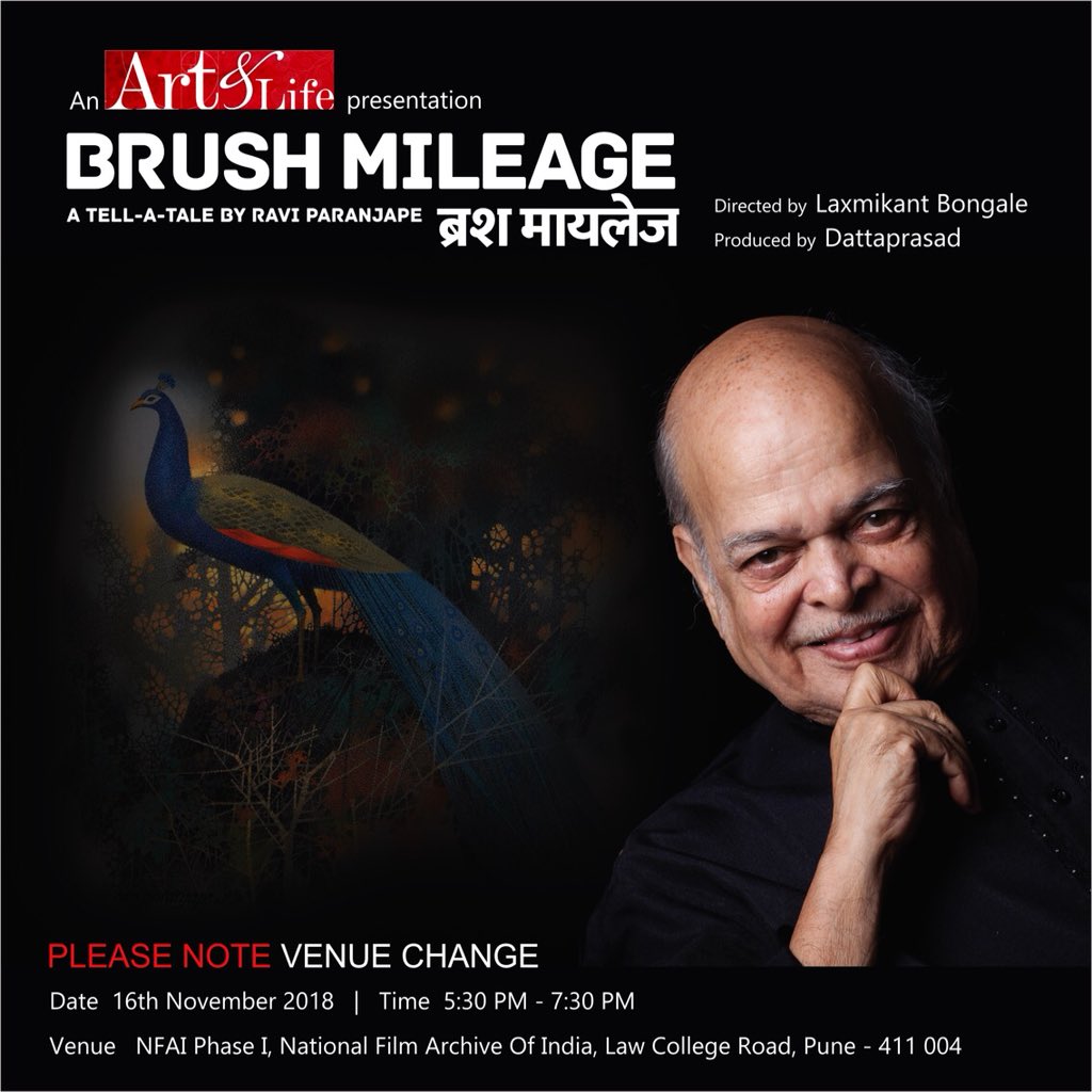 Artandlifedoc's tweet photo. Gladly announcing the pune premier of our documentary Brush Mileage on 16th November! 

#brushmileage #art #documentary https://t.co/unsobdQHaj