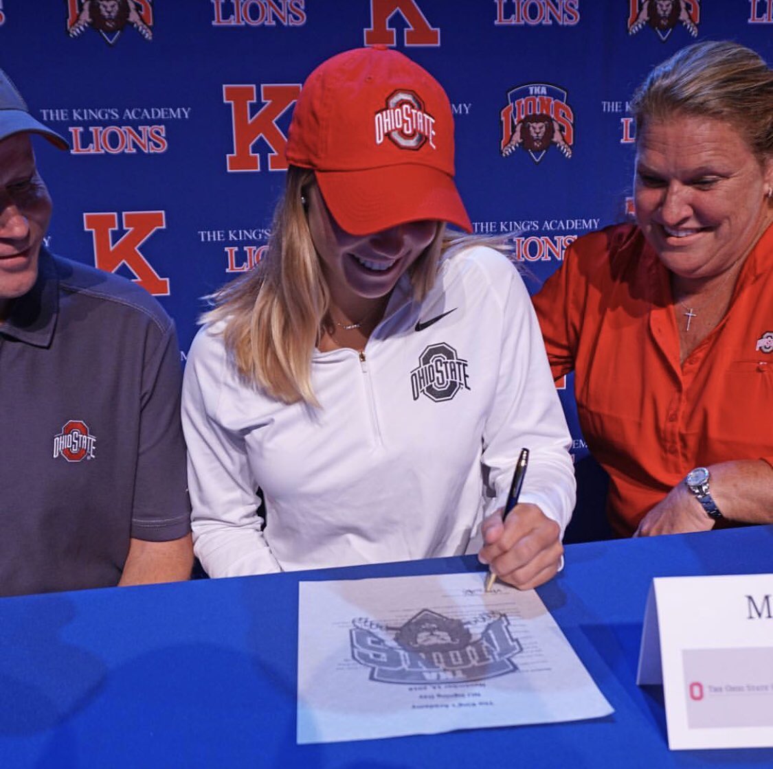 mollyerneston's tweet photo. Officially a Buckeye! I could not be more thankful for this opportunity to play for @OhioStateWLAX  I would not be here with out the love and support from my friends and family. I love you guys thank you for always pushing me. I can’t wait to see what the future holds Go Bucks! https://t.co/MbK3gMAgsQ
