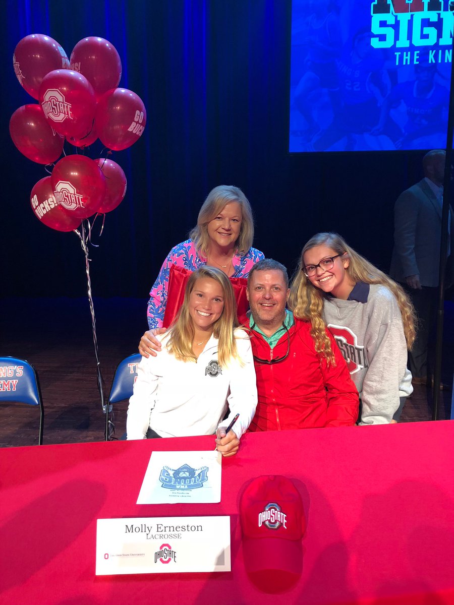 mollyerneston's tweet photo. Officially a Buckeye! I could not be more thankful for this opportunity to play for @OhioStateWLAX  I would not be here with out the love and support from my friends and family. I love you guys thank you for always pushing me. I can’t wait to see what the future holds Go Bucks! https://t.co/MbK3gMAgsQ