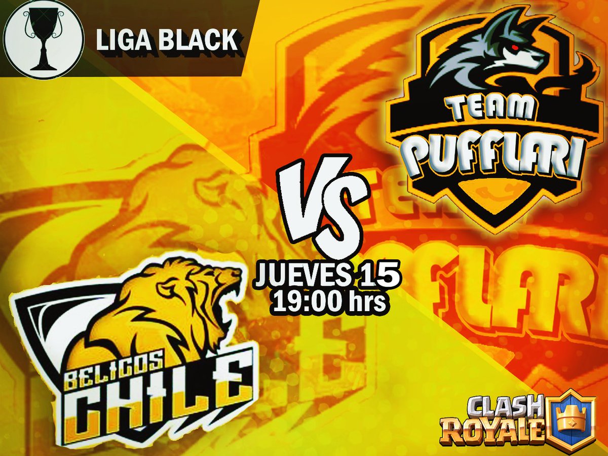 Pufflari_Clan's tweet photo. #ClashRoyale ⚔️
¡Todos nosotros somos uno! 💪
📅| Jueves 15 de Noviembre
⏰| 19:00 hrs 🇲🇽
🆚| @BelicosC
🏆| @LigaBlackCR
#GoPufflari 🧡 https://t.co/aCU2C0WBiO