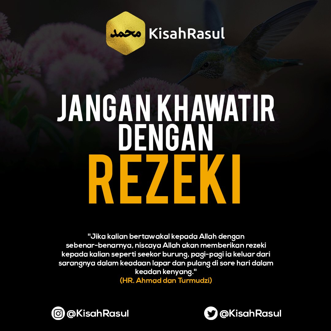 SkiliOff's tweet photo. Buang kekhawatiran mu Akhi, Ukhti…

Bekerja, berusaha dengan niat karena Allah Ta’ala.. 

Semoga rezeki halal dan berkah hadir dalam langkah kita, aamiin

[bantu SYIARKAN dengan RT mu] https://t.co/y36xmDlKjq