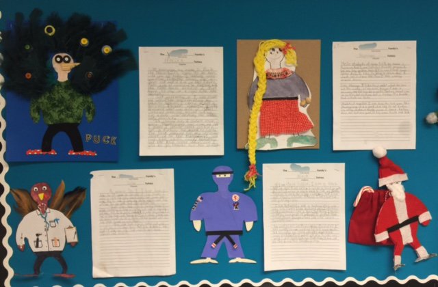 bsalisbury505's tweet photo. Turkey? I don't see a turkey! The start of some creative ways to disguise a turkey by 3rd graders #turkeyindisguise These are definitely not turkeys #Iamnotaturkey just read their persuasive writing! #3rdgradewriting @EarhartExplorer https://t.co/2JnV4lMDsi