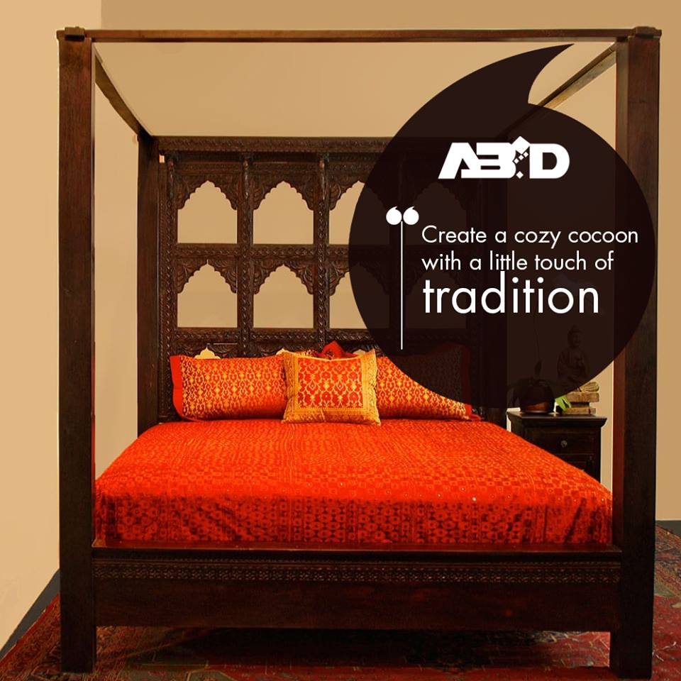 ABIDInteriors's tweet photo. Bring the charm and mysticism of Indian design into your bedroom décor with wooden bed and silk fabric for curtains; add some embroidered cushions and pillows to complete the traditional look. 
#ABID #Homelove #Decor #Makeoverforhome #StatementDecor https://t.co/f3TTz1pd6C