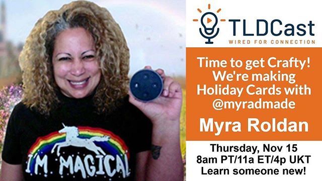 learnwithmyra's tweet photo. Join me tomorrow 8am pST / 11 am EST we’re making #AugmentedReality #holiday cards link in bio https://t.co/zDFo244JRF #ar #tldcast #makersgonnamake #crafting #diy @the_tldc #papercrafts #techcrafts https://t.co/jz7jTEbAao https://t.co/jITggM3ZxP
