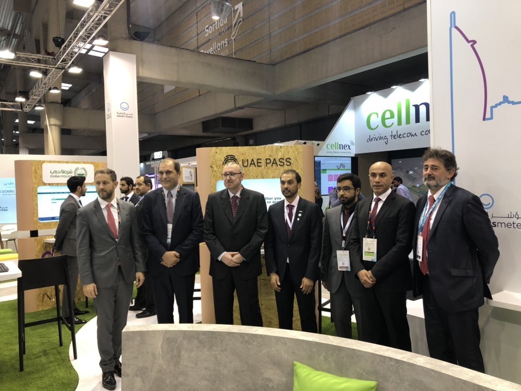 Live from Smart cities expo world forum.  Congratulations again DUBAI for the launch of UAE Pass.  His excellency Wesam Lutah CEO SDG, Dr. Paco Jordan CEO Safelayer.  More innovation to come